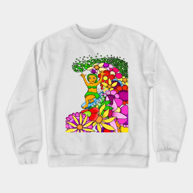 Surfer Girl Crewneck Sweatshirt by harmount